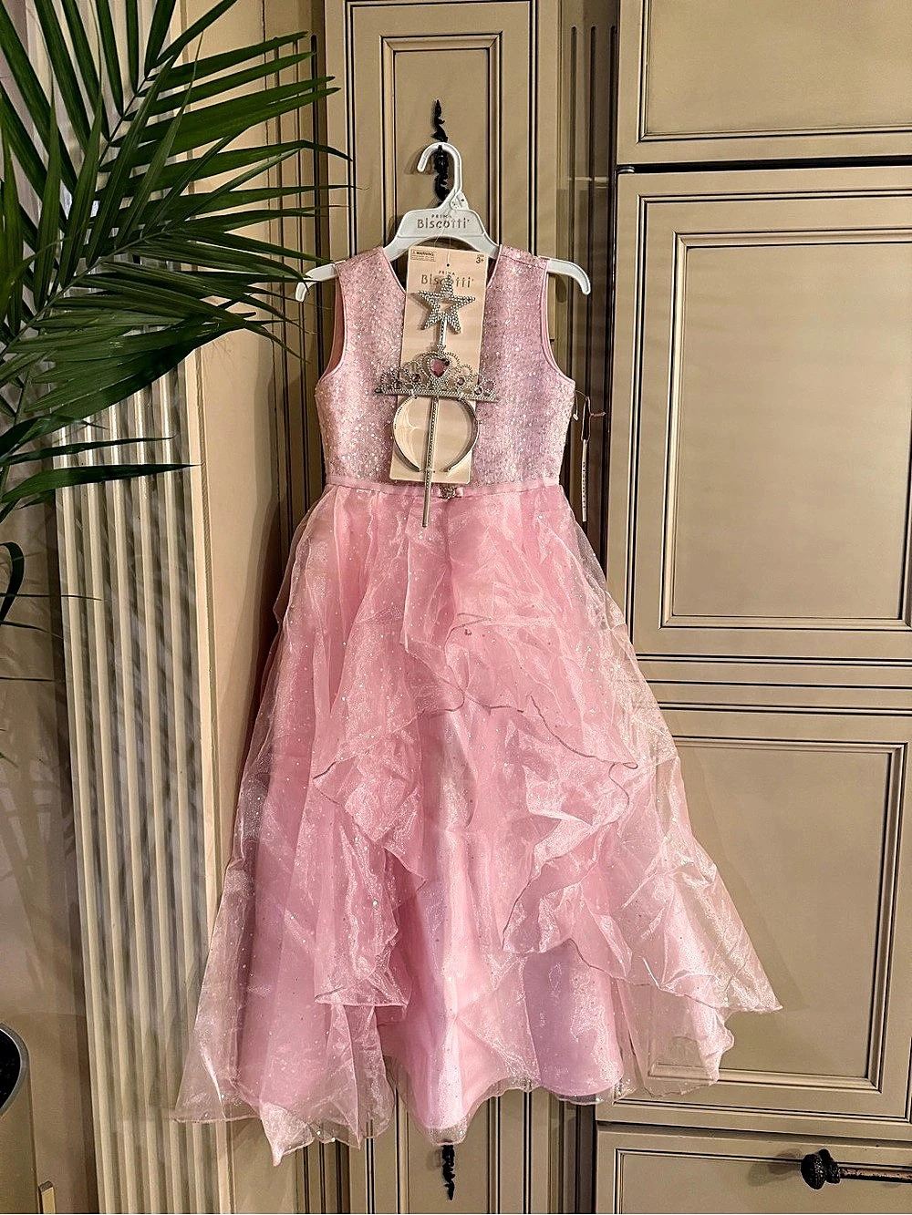 Prima Biscotti Princess costume 3 pc Girls Size 10 Pink Formal Dress Halloween